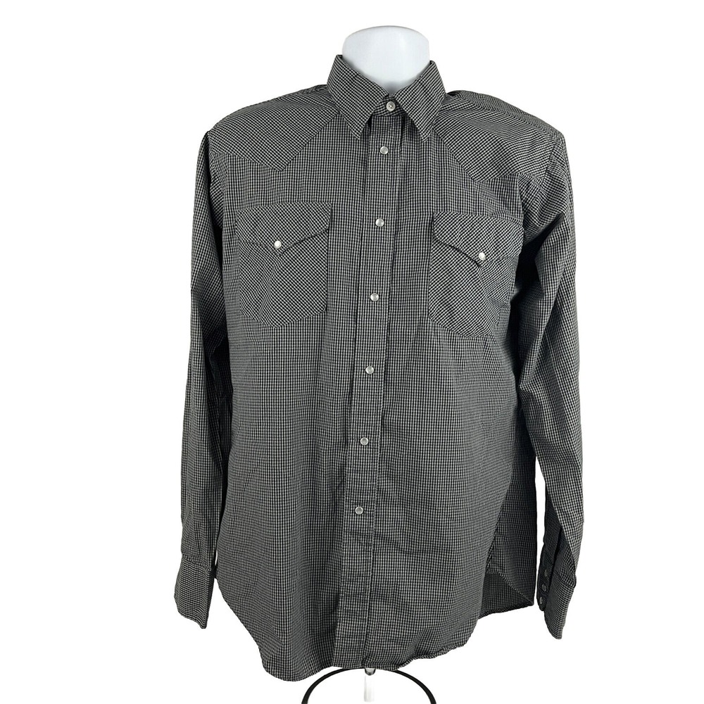 Ruddock Vintage Western Cowboy Shirt Size 16-36 Rodeo Pearl Snaps USA Made Farm